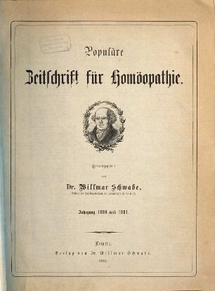 Populäre Zeitschrift für Homöopathie : älteste volkstüml. homöopath. Zeitschr.. 12. 1881