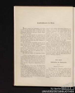 Erstes Kapitel. Construktion des Mauerwerks.