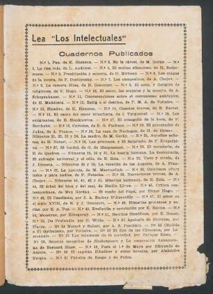 Cuadernos publicados : Lea "Los Intelectuales"