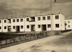 Eröffnung der Dammerstocksiedlung. Häuserzeile