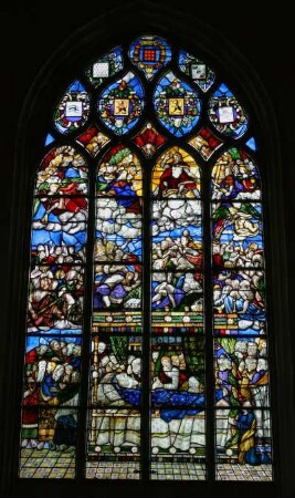 Frankreich. Bretagne. Finistere. La Martyre. Glasfenster aus dem 16 Jahrhundert