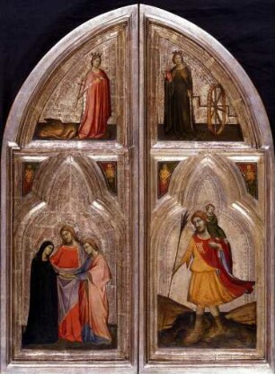 Außenseiten der Flügel des Triptychons (2 Tafeln)