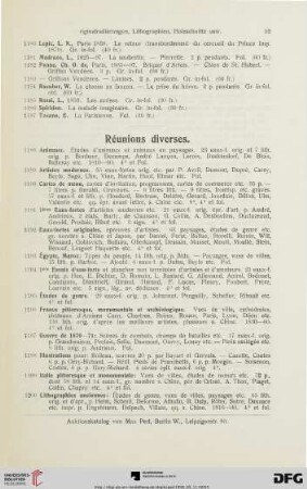 Réunions diverses (Nr. 1188-1212)