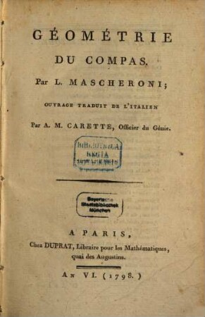 Géométrie du compas