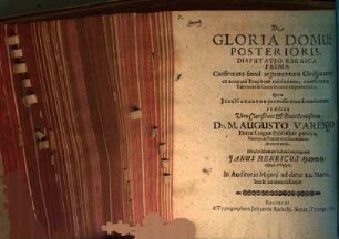 De gloria domus posterioris disp. ebraica ..., Disp. I.. Confirmans simul argumentum christianor. ex accurata Prophetae resolutione