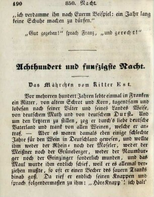 Achthundert und funfzigste Nacht