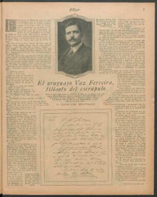 El uruguayo Vaz Ferreira, filósofo del escrúpulo