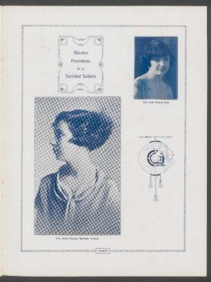 Siluetas femeninas de la Sociedad Salteña : [Fotografías de] Srta. Lidia Beatriz Sixto [y] Srta. Renée Pereyra Machado Fonseca