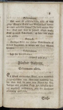 Fünfter Auftritt. - Siebenter Auftritt.