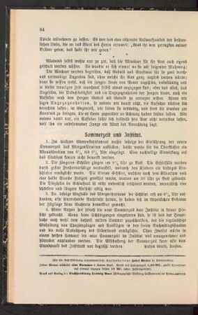Sommerzeit und Institut