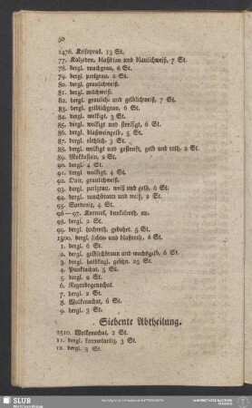 Siebente Abtheilung