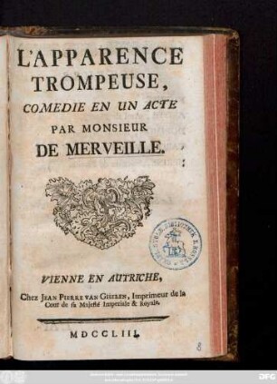 L' Apparence Trompeuse : Comedie En Un Acte
