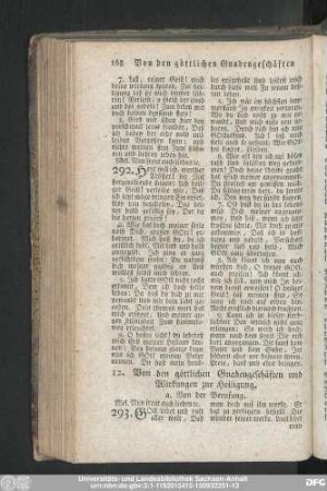 12. Von den göttlichen Gnadengeschäften und Wirkungen zur Heiligung.