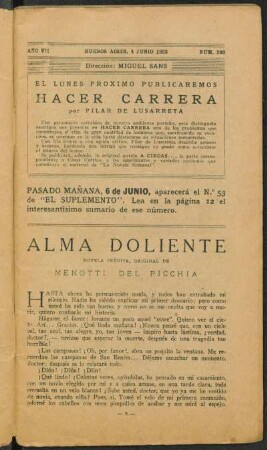 1923007290: Alma doliente : novela inédita