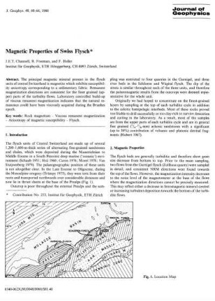 Magnetic properties of Swiss Flysch