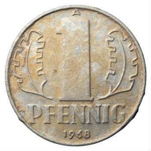 Fundmünze, Pfennig, 1968