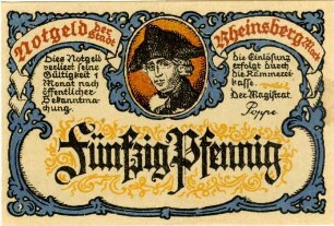 Rheinsberg, Stadt: 50 Pfennig 1922
