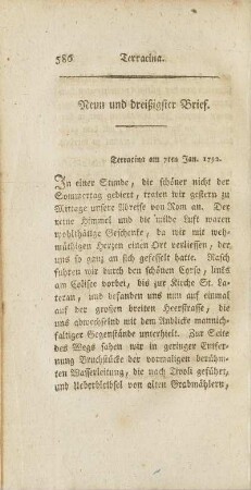Neun und dreißigster Brief. Terracina