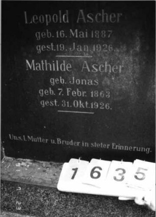 Grabstein 1635 [Hahn S. 35 Grab-Nr. 2289/90]: Grabstein 1635 (Detailaufnahme) [Hahn S. 35 Grab-Nr. 2289/90]