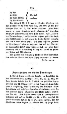 Schulnachrichten und einzelne Bemerkungen