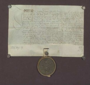 Johannes von Guttenberg, Generalvikar des Bischofs von Würzburg, erteilt dem Martin Weiler die Investitur auf eine Kanonikatspfründe im Stift zu Mosbach.
