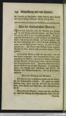 Von der Enkaustischen Malerey