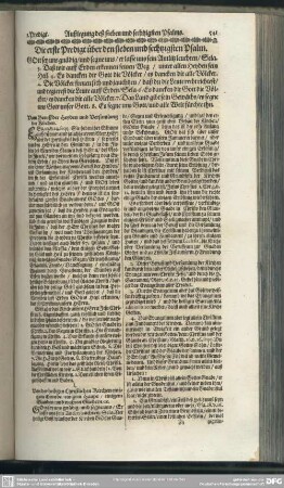 Die Predigten über den sieben und sechtzigsten Psalm