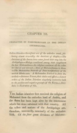 Chapter III. Character of Mahomedanism in the Indian archipelago