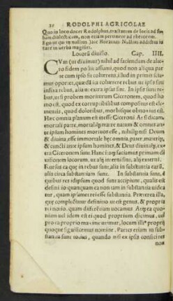Locorum divisio. Cap. IIII.