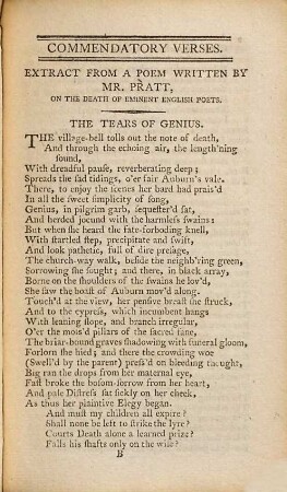 The poetical works of Oliver Goldsmith : with life of the author ; embellished with superb engravings