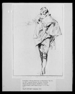 Stehender Tänzer mit einem Cape (L' Indifférent)