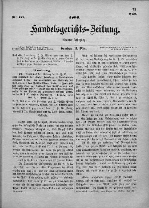 No. 10. 11. März 1876