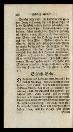 Schluß-Gebet.