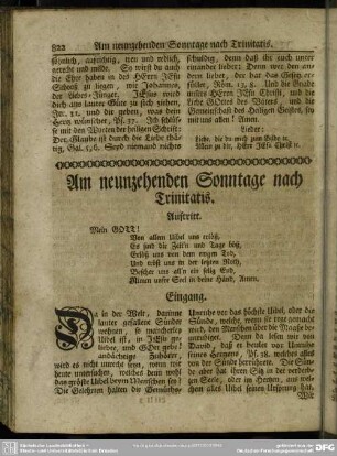 Am neunzehenden Sonntage nach Trinitatis