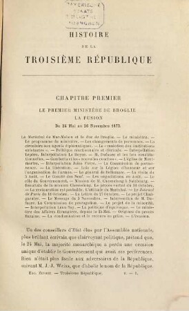 Histoire de la troisième république, 2