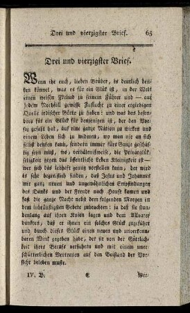Drei und vierzigster Brief. - Sechs und vierzigster Brief.