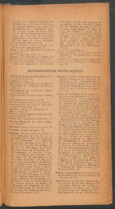 Informaciones extranjeras