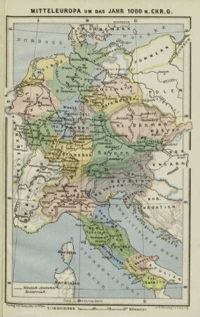 Mitteleuropa um das Jahr 1000 n. Chr. G