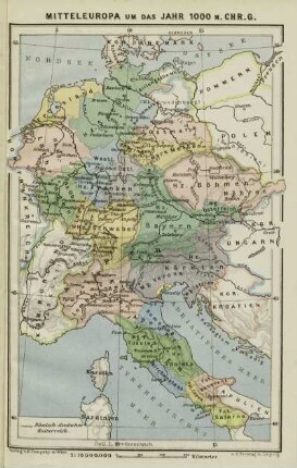 Mitteleuropa um das Jahr 1000 n. Chr. G