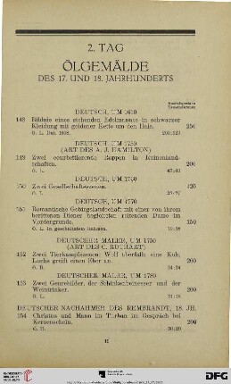 Ölgemälde des 17. Und 18. Jahrhunderts (Nr. 148-174)
