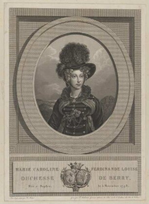 Bildnis der Marie Caroline Ferdinande Louise Duchesse de Berry