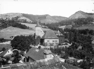 Jena-Lobeda, Schloss gegen die östlichen Saalehöhen