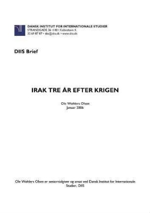 Irak tre år efter krigen