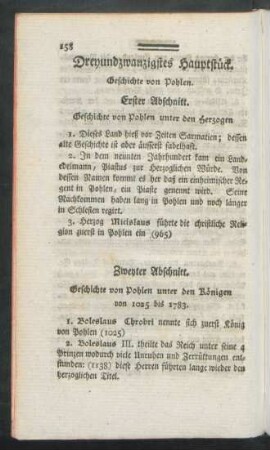 Dreyundzwanzigstes Hauptstück. Geschichte von Pohlen
