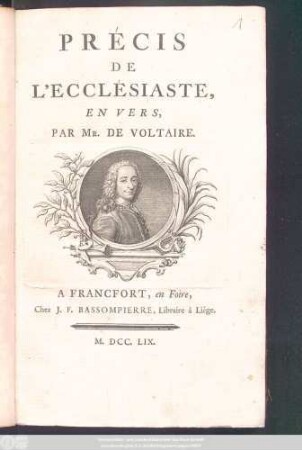 Précis De L'Ecclésiaste : En Vers