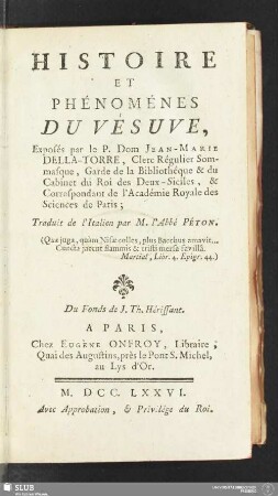 Histoire Et Phénomènes Du Vésuve