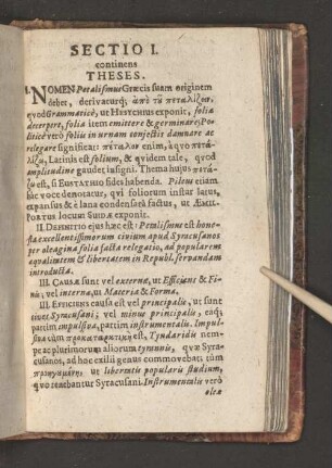 [Sectio I. - Sectio III.]
