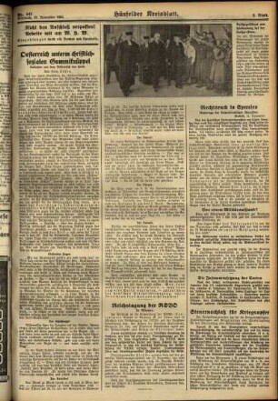 Zweite Ausgabe vom Mittwoch, den 22. November 1933.