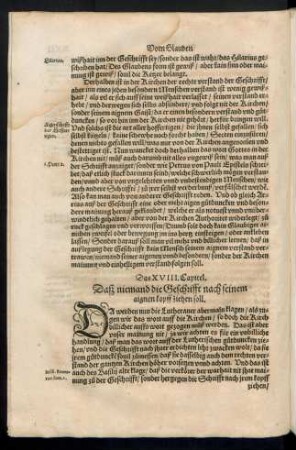 Das XVIII. Capitel. Daß niemand die Geschrifft ...