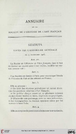 Annuaire de la Société de l'histoire de l'art français